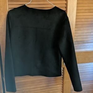 Philosophy Faux Leather Long Sleeve Shirt Size M